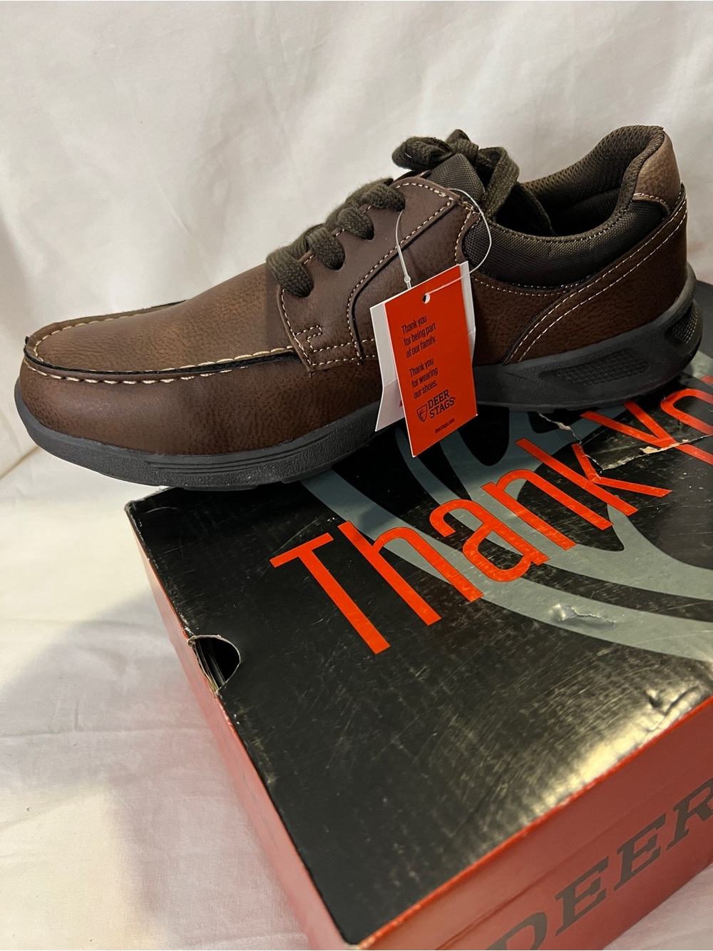 Deer Stags Brown Lace-Up Casual Loafer